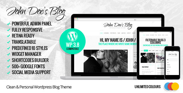 JohnDoeBlog themeforest wordpress