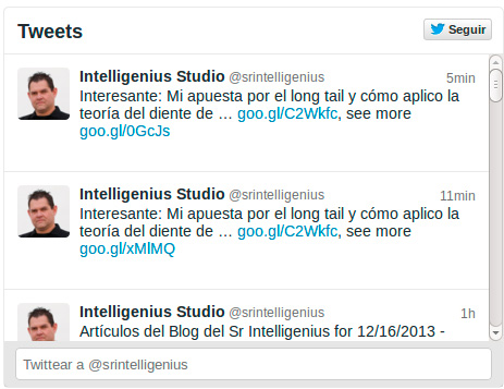 Twitter Widget Intelligenius